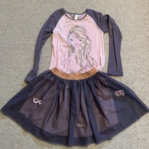 PL kids super girl top and skirt